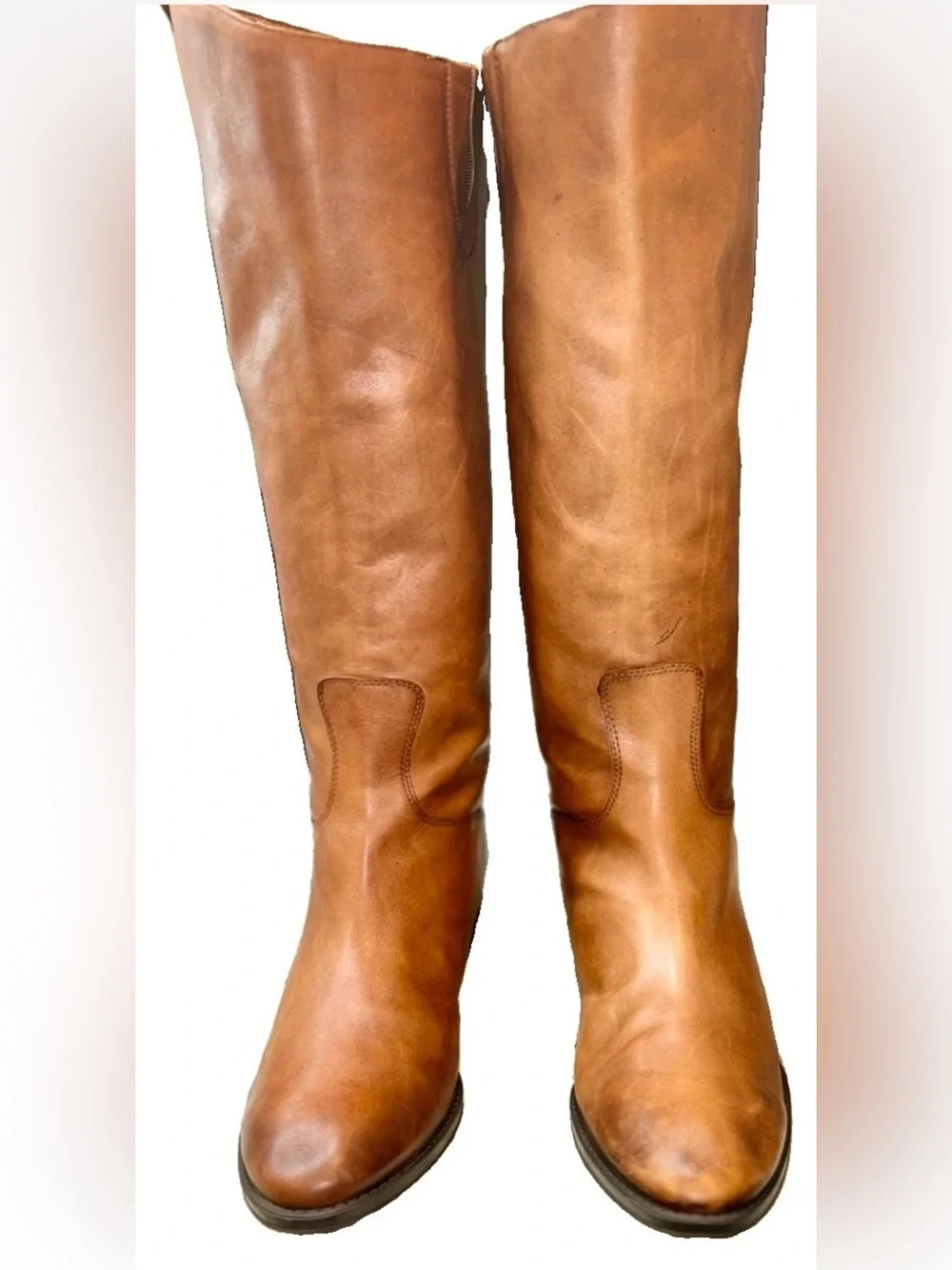 Sam Edelman Penny Whiskey Tan Leather Tall Knee High Riding Boots Women's 9.5M